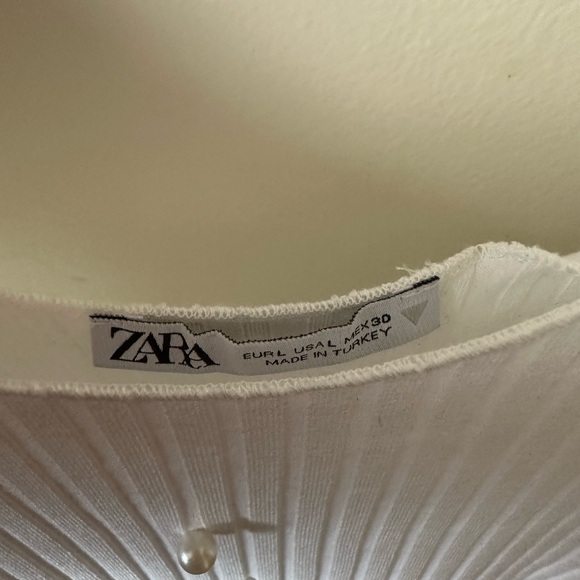 Zara NWOT Pearl T-shirt - Picture 5 of 7